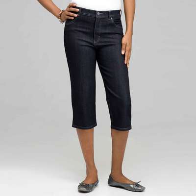 Classic Denim Straight Leg Capri